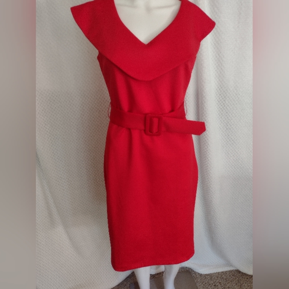 Alexia Admor Red Belted Dress